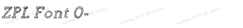 ZPL Font 0字体转换